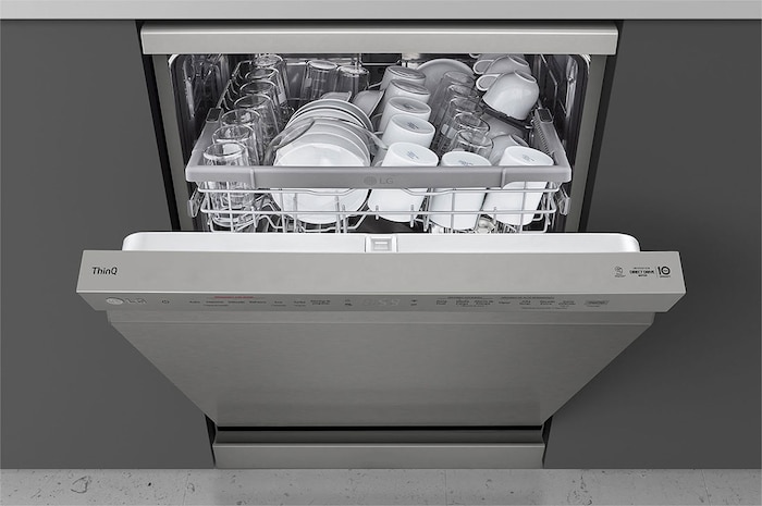 LG غسالة صحون سعة 14 فرد | محرك الدفع المباشر | فضي, DFC532FPE