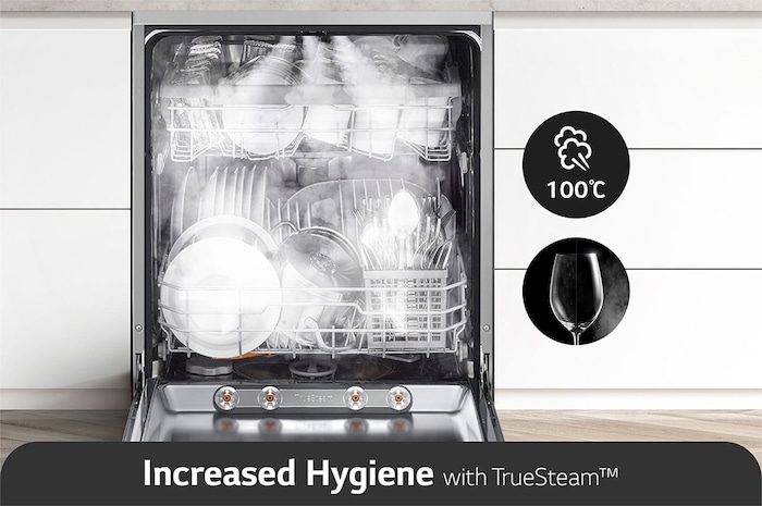 LG غسالة صحون سعة 14 فرد | محرك الدفع المباشر | فضي, DFC532FPE