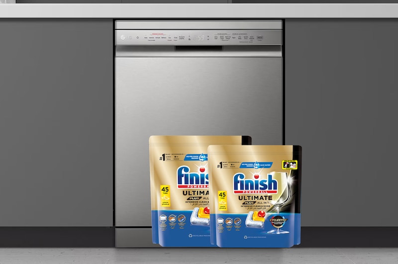 صورة امامية|غسالة صحون سعة 14 فرد | محرك الدفع المباشر | فضي|DFC532FPE