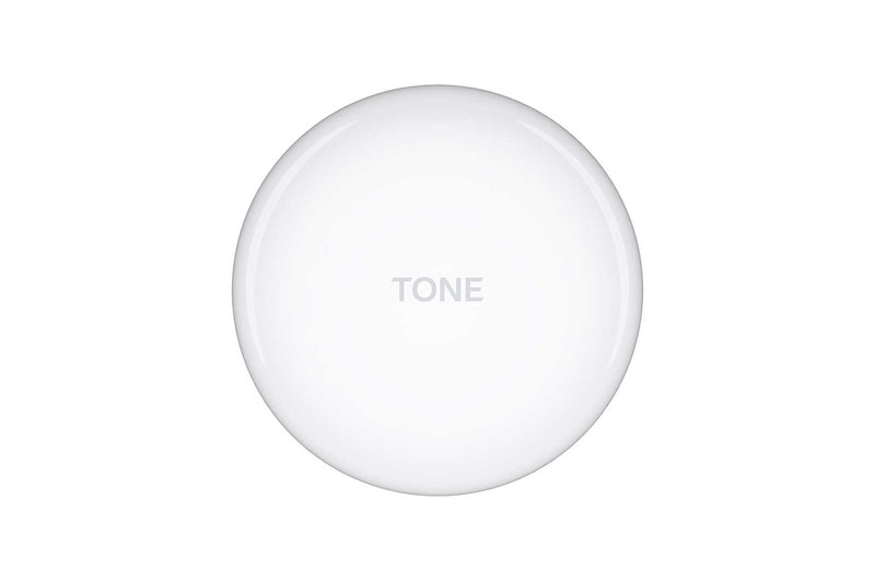 LG سماعات الأذن TONE Free FN4 اللاسلكية ذات الصوت الحقيقي التي تعمل بتقنية البلوتوث من إل جي، سماعات أذن لاسلكية تتميز بتقنية صوت ميريديان مع مكبرات صوت مزدوجة في كل سماعة أذن للعمل/للمكتب المنزلي، تصنيف IPX4 فيما يتعلق بالمقاومة للماء، بيضاء اللون, HBS-FN4