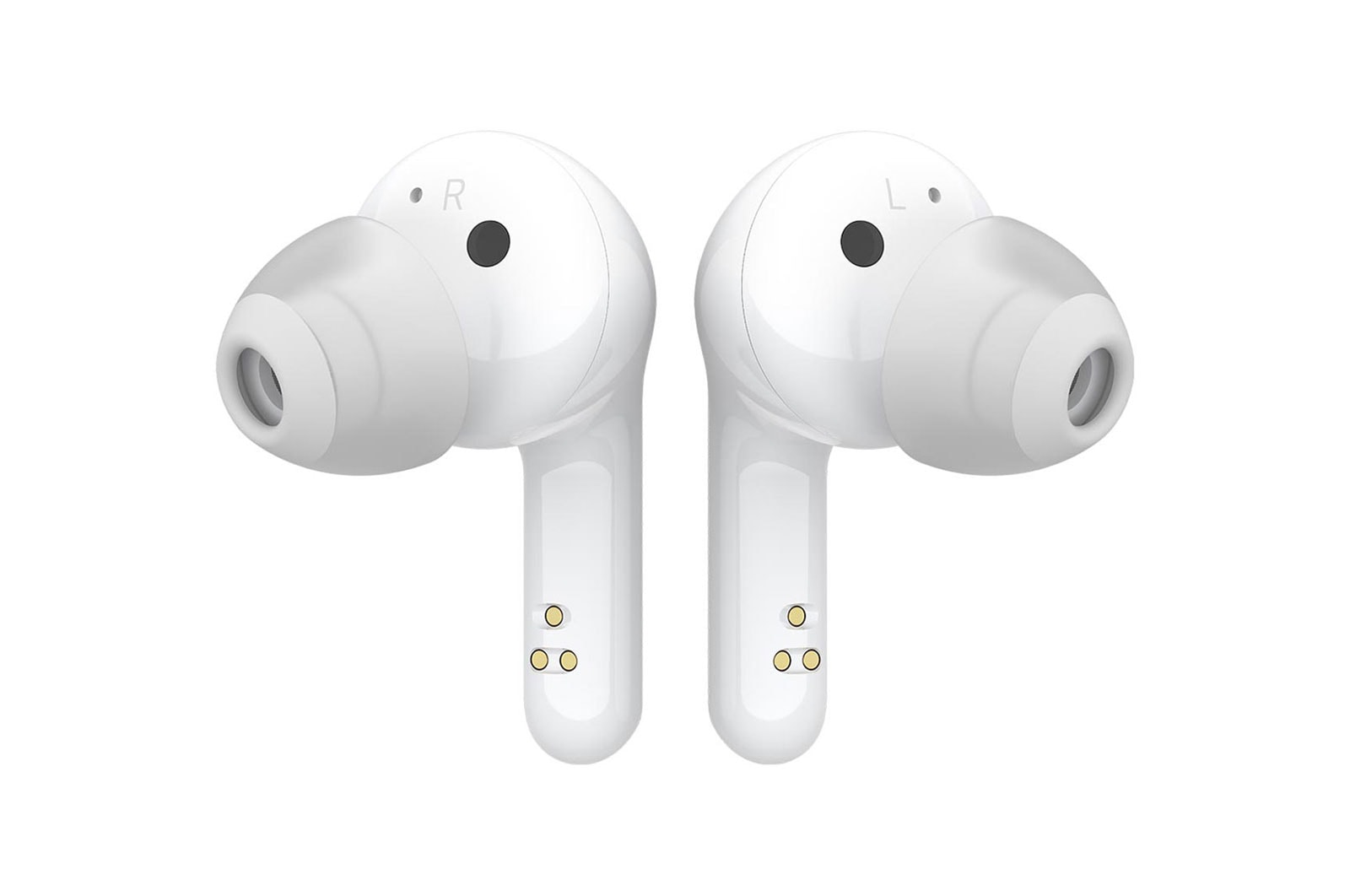 LG سماعات الأذن TONE Free FN6 اللاسلكية ذات الصوت الحقيقي التي تعمل بتقنية البلوتوث من إل جي مع علبة شحن UVNano اللاسلكية الخالية من البكتيريا بنسبة %99.9، سماعات رأس لاسلكية بمكبرات صوت مزدوجة للعمل/ للمكتب المنزلي، تصنيف IPX4 فيما يتعلق بالمقاومة للماء، بيضاء اللون, HBS-FN6