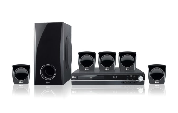 المنظر الأمامي لـ نظام السينما المنزلي بأقراص DVD 5.1 من LG HT303SU