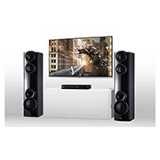 LG مسرح منزلي مع 2 مكبرات صوت برجية - LHD677, LHD677