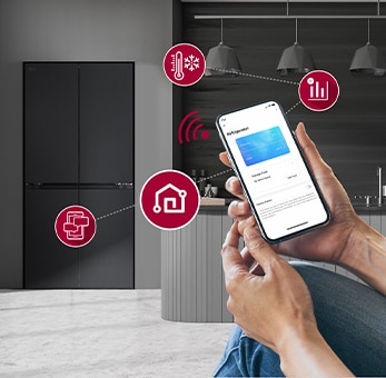 ثلاجة ال جي 4 باب 530 لتر ضمان الوكيل GC-B22FFLZB LG Multi Door 2 تصميم داخلي عصري للمطبخ مع ثلاجة.