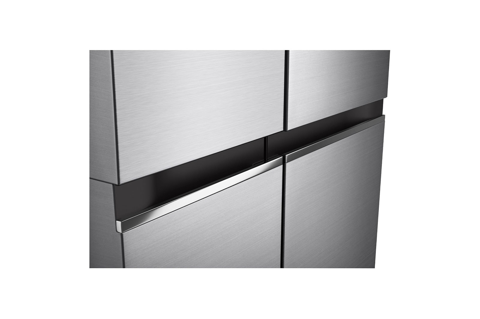 LG ثلاجة 2 باب  655 لتر - 23 قدم | ضاغط بعاكس ذكي، تدفق هواء متعدد| فضي, GC-B257SLWL