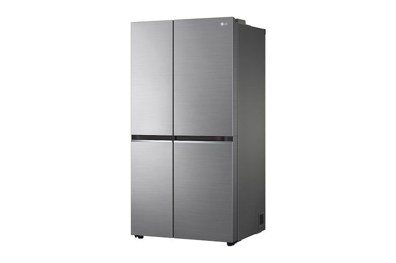 LG ثلاجة 2 باب  655 لتر - 23 قدم | ضاغط بعاكس ذكي، تدفق هواء متعدد| فضي, GC-B257SLWL