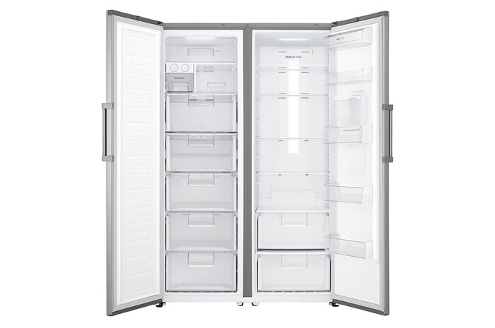 LG ديب فريزر سعة 324 لتر التشخيص الذكي™، فضي, GC-B414ELFM