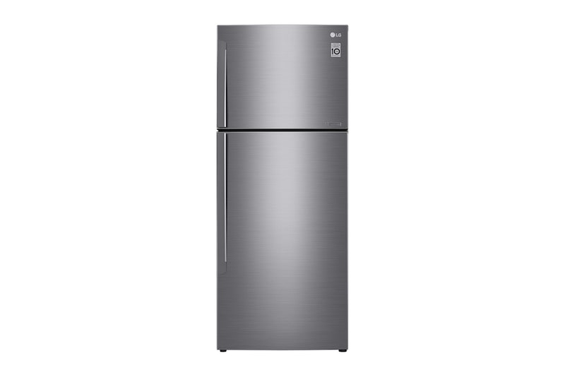 LG ثلاجة سعة 438 لتر فريزر علوي، تبريد باب، فضي , GC-C602HLCL