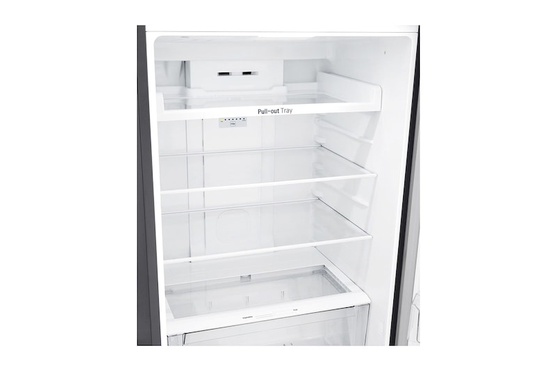 LG ثلاجة سعة 438 لتر فريزر علوي، تبريد باب، فضي , GC-C602HLCL