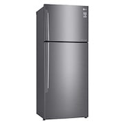 LG ثلاجة سعة 438 لتر فريزر علوي، تبريد باب، فضي , GC-C602HLCL