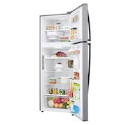 LG ثلاجة سعة 438 لتر فريزر علوي، تبريد باب، فضي , GC-C602HLCL