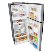 LG ثلاجة سعة 438 لتر فريزر علوي، تبريد باب، فضي , GC-C602HLCL