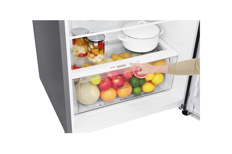 LG ضاغط خطي 438 لترًا، 15 قدمًا مكعبًا، رقمية، فلتر تنقية Hygiene Fresh، خاصية Door Cooling, GC-C602HLCU