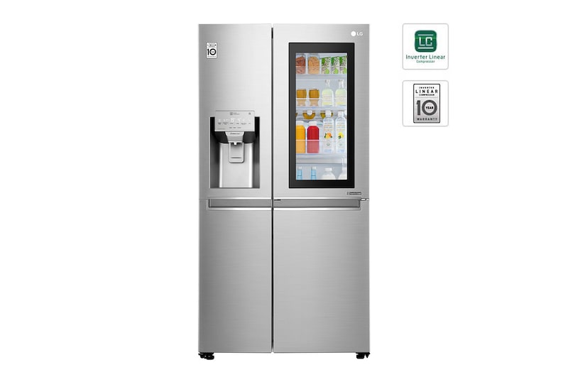 LG أنستافيو باب بداخل باب ثلاجة 618 لتر 22 قدم كبروسور خطي موفر للطاقة, GC-X247CSBV