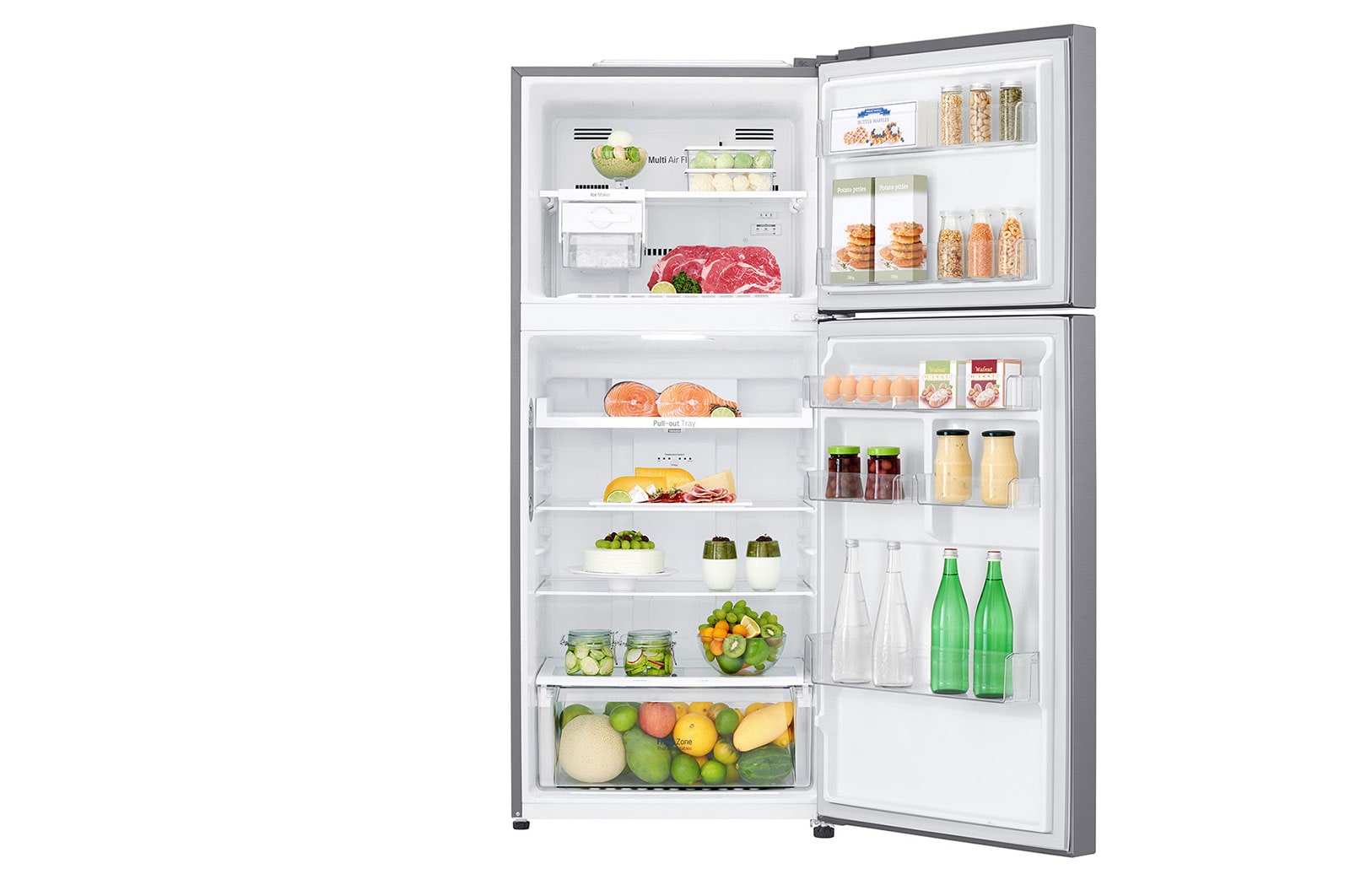 LG ضاغط خطي 393 لترًا، 14 قدمًا مكعبًا، فلتر تنقية Hygiene Fresh، خاصية Door Cooling, GN-C562SLCU