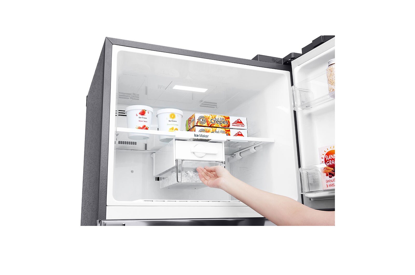 LG ضاغط خطي 509 لترات، 18 قدمًا مكعبًا، موزع، فلتر تنقية Hygiene Fresh، خاصية Door Cooling, GN-F722HLHU