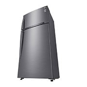 LG ثلاجة سعة 475 لتر فريزر علوي، تبريد باب، فضي, GN-H622HLHL
