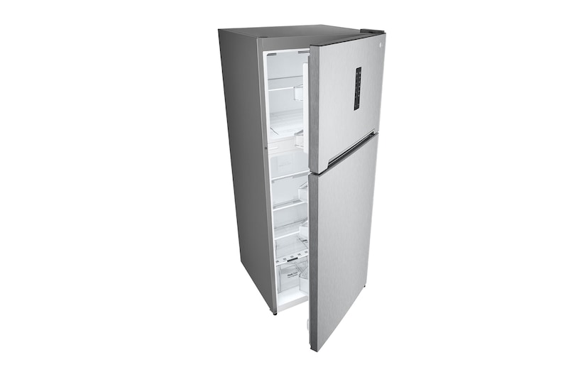 LG ثلاجة سعة 401 لتر فريزر علوي متعدد التدفق فضي, GTF402SSAN