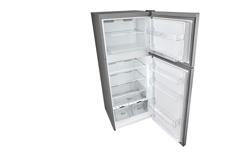 LG ثلاجة سعة 401 لتر فريزر علوي متعدد التدفق فضي, GTF402SSAN