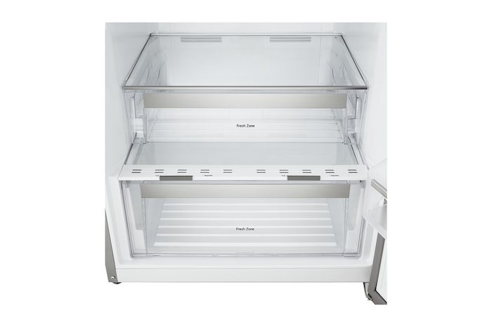 أدراج الخضروات، تكشف عن سلال Fresh Zone الفسيحة التي تحتفظ بنضارة الطعام