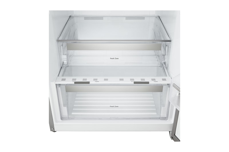 أدراج الخضروات، تكشف عن سلال Fresh Zone الفسيحة التي تحتفظ بنضارة الطعام