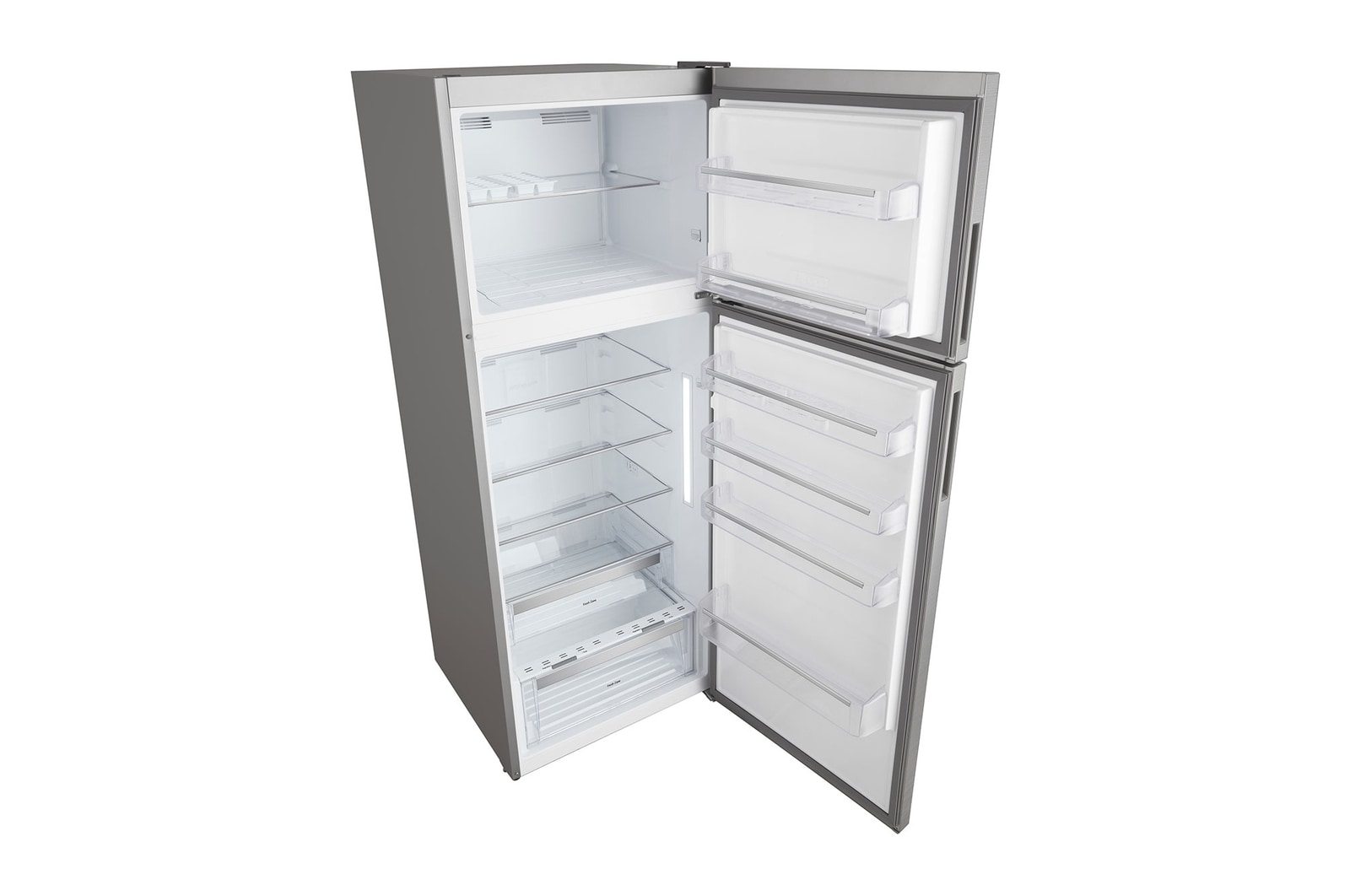 صورة للجانب الأيسر من ثلاجة بمجمد علوي