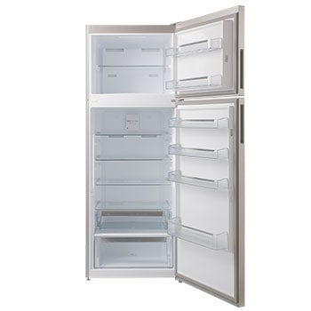 صورة داخلية تُوضِّح فتح أماكن التخزين في الثلاجة والمُجمِّد