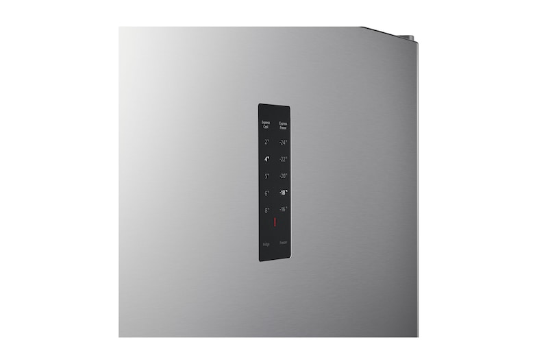 صورة للجانب الأيمن من ثلاجة بمجمد علوي