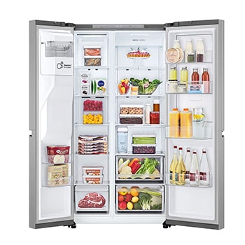 LG  ثلاجة ال جي 641 لتر, مبرد مياه بدون وصله مياه, GC-J257KLKW