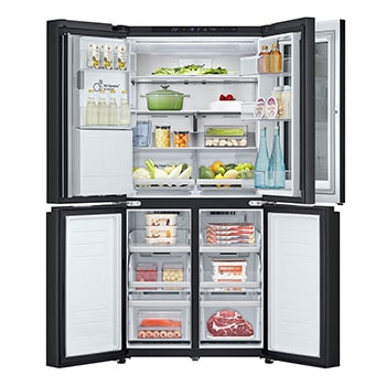 Front doors open with food