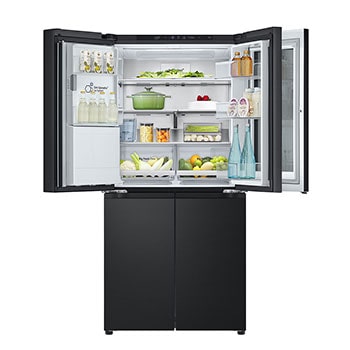 Top doors open with food