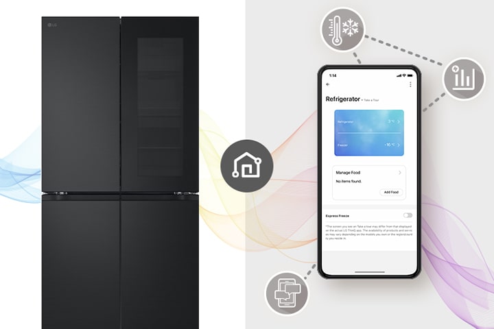 توجد ثلاجة وهاتف محمول.
