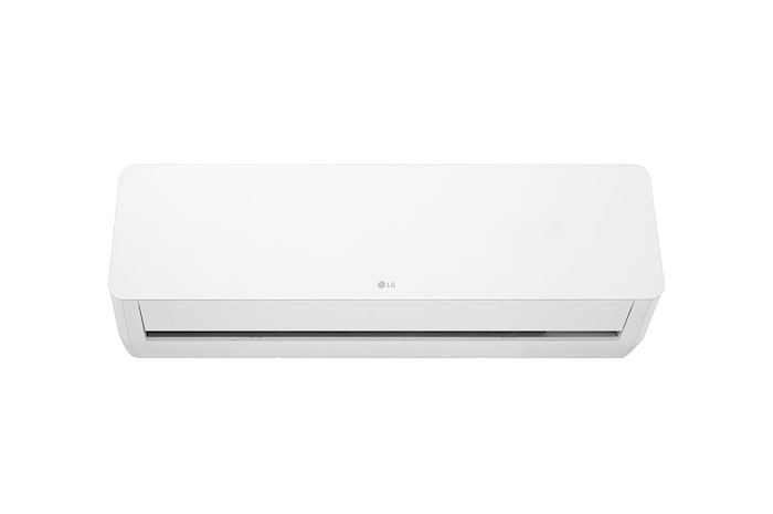 عرض أمامي لـ مكيف الهواء LG HERO On/Off Air Conditioner بقوة 1.5 حصان، تبريد/تدفئة، سرعة في التبريد والتدفئة، ريشة زرقاء، تأرجح تلقائي، تنظيف تلقائي، مؤقت، إعادة تشغيل تلقائي، وضع السكون S4-H12RZAAA