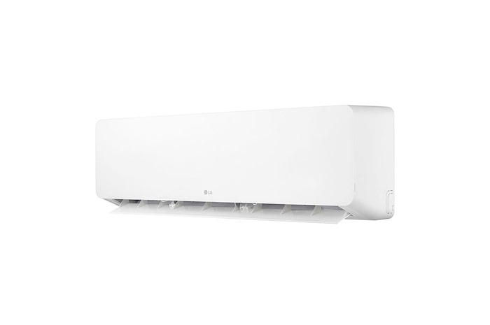 عرض أمامي لـ مكيف الهواء LG HERO On/Off Air Conditioner بقوة 1.5 حصان، تبريد/تدفئة، سرعة في التبريد والتدفئة، ريشة زرقاء، تأرجح تلقائي، تنظيف تلقائي، مؤقت، إعادة تشغيل تلقائي، وضع السكون S4-H12RZAAA