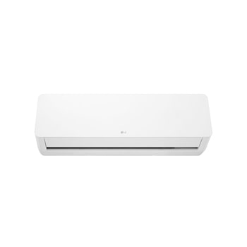 عرض أمامي لـ مكيف الهواء LG HERO On/Off Air Conditioner بقوة 1.5 حصان، تبريد/تدفئة، سرعة في التبريد والتدفئة، ريشة زرقاء، تأرجح تلقائي، تنظيف تلقائي، مؤقت، إعادة تشغيل تلقائي، وضع السكون S4-H12RZAAA