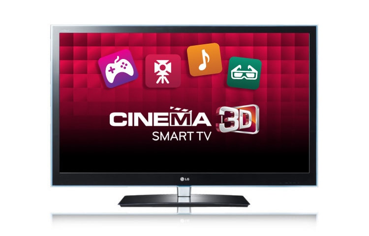 المنظر الأمامي لـ تليفزيون إل جي 55&#34; سينما ثلاثية الأبعاد, التليفزيون الذكي 55LW6510