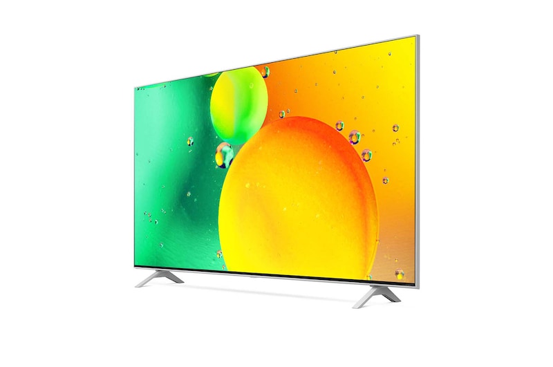 LG تلفزيون LG NanoCell بحجم 50 بوصة من سلسلة NANO77 بتصميم شاشة سينمائية، بدقة ووضوح 4K بتقنية Active HDR، يعمل بنظام التشغيل webOS22 مع تقنية الذكاء الاصطناعي ThinQ, 50NANO776QA