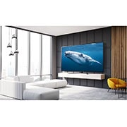 LG سلسلة تلفزيون LG UHD 4K‏ 50 بوصة UP81، بتصميم شاشة السينما الرائع بدقة 4K والمزود بتقنية Active HDR ونظام تشغيل WebOS بالإضافة إلى تقنية Smart AI ThinQ , 50UP8150PVB