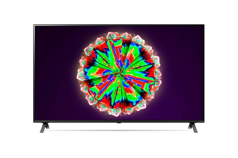LG NanoCell TV 55 Inch NANO80 Series, Cinema Screen Design 4K Active HDR WebOS Smart AI ThinQ Local Dimming, 55NANO80VNA