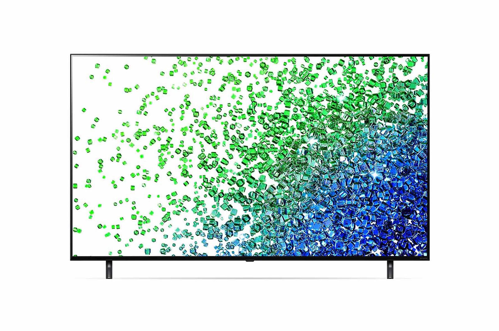 LG سلسلة تلفزيون LG NanoCell،‏ 65 بوصة NANO80، بتصميم شاشة السينما الرائع بدقة 4K والمزود بتقنية Active HDR ونظام تشغيل WebOS بالإضافة إلى تقنية Smart ThinQ AI وتقنية الإعتام المحلي , 65NANO80VPA