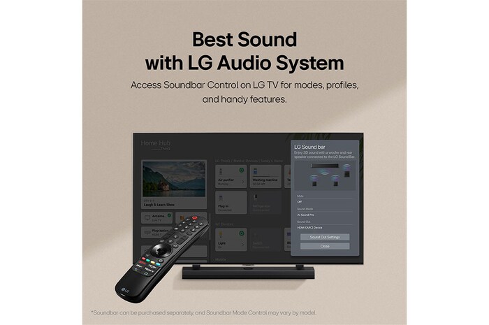 LG تلفزيون LG QNED AI QNED80 4K الذكي مقاس 65 بوصة المدعوم بجهاز التحكم AI Magic remote وميزة HDR10 وواجهة webOS24 طراز 65 عام (2024), 65QNED80T6B