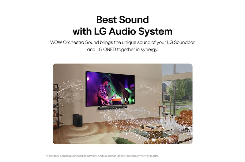 LG تلفزيون LG QNED AI QNED86 4K الذكي مقاس 65 بوصة المدعوم بجهاز التحكم AI Magic remote وميزة HDR10 وواجهة webOS24 طراز 65 عام (2024), 65QNED86T6A