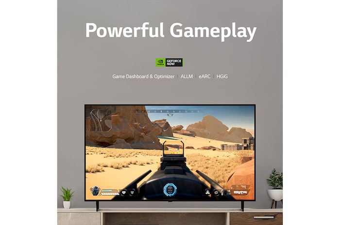LG، تلفزيون UHD 4K، سلسلة UR80 مقاس 50 بوصة، WebOS Smart AI ThinQ، جهاز تحكم عن بعد سحري، سينما ثلاثية الجوانب، HDR10، HLG، AI Sound Pro (5.1.2ch)، حامل ثنائي القطب، 2023 جديد, 50UR80006LJ
