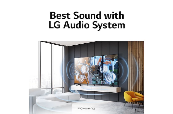 LG، تلفزيون UHD 4K، سلسلة UR80 مقاس 50 بوصة، WebOS Smart AI ThinQ، جهاز تحكم عن بعد سحري، سينما ثلاثية الجوانب، HDR10، HLG، AI Sound Pro (5.1.2ch)، حامل ثنائي القطب، 2023 جديد, 50UR80006LJ