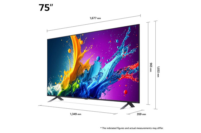 LG تلفزيون LG QNED AI QNED80 4K الذكي مقاس 75 بوصة المدعوم بجهاز التحكم AI Magic remote وميزة HDR10 وواجهة webOS24 طراز 75 عام (2024), 75QNED80T6B