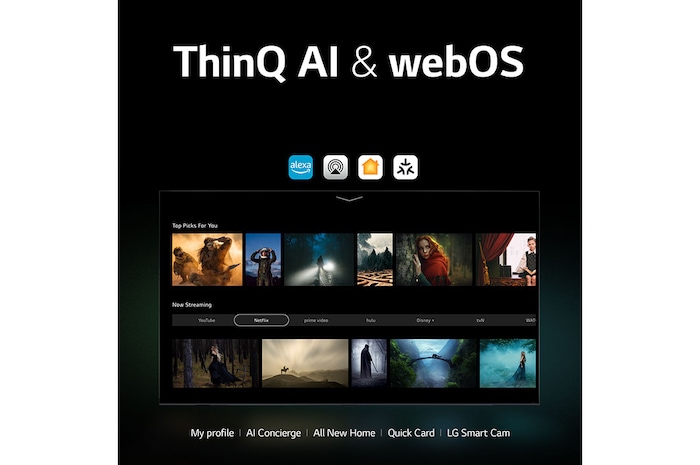 LG، تلفزيون Nanocell، سلسلة NANO77R مقاس 86 بوصة، WebOS Smart AI ThinQ، جهاز التحكم عن بعد السحري، سينما ثلاثية الجوانب، HDR10، HLG، AI Sound Pro (5.1.2ch)، حامل ثنائي القطب، 2023 جديد, 86NANO776RA