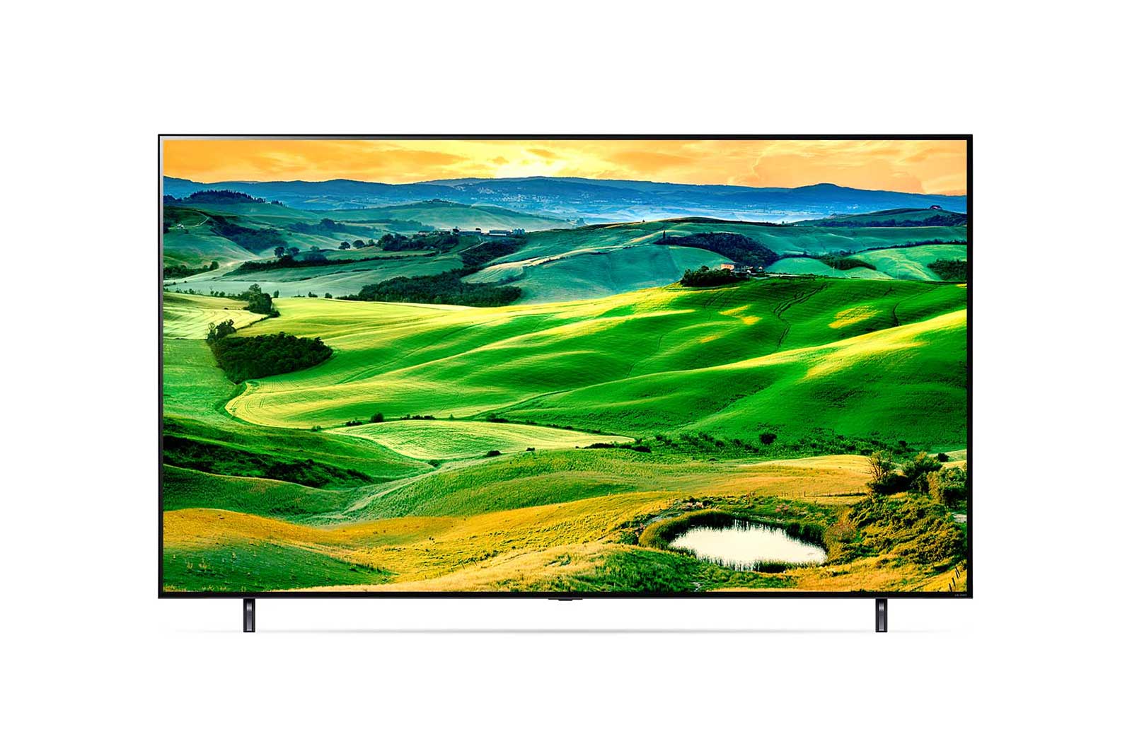 LG تلفزيون LED بتقنية ألوان Color بدقة 4K الحقيقية من إل جي مقاس 86 بوصة من السلسلة QNED80، مع HDR (النطاق الديناميكي العالي) السينمائي 4K لتصميمات شاشة السينما والمزوّد بإمكانية الإعتام المحلي بتقنية AI ThinQ للتلفزيون الذكي بنظام التشغيل WebOS, 86QNED806QA
