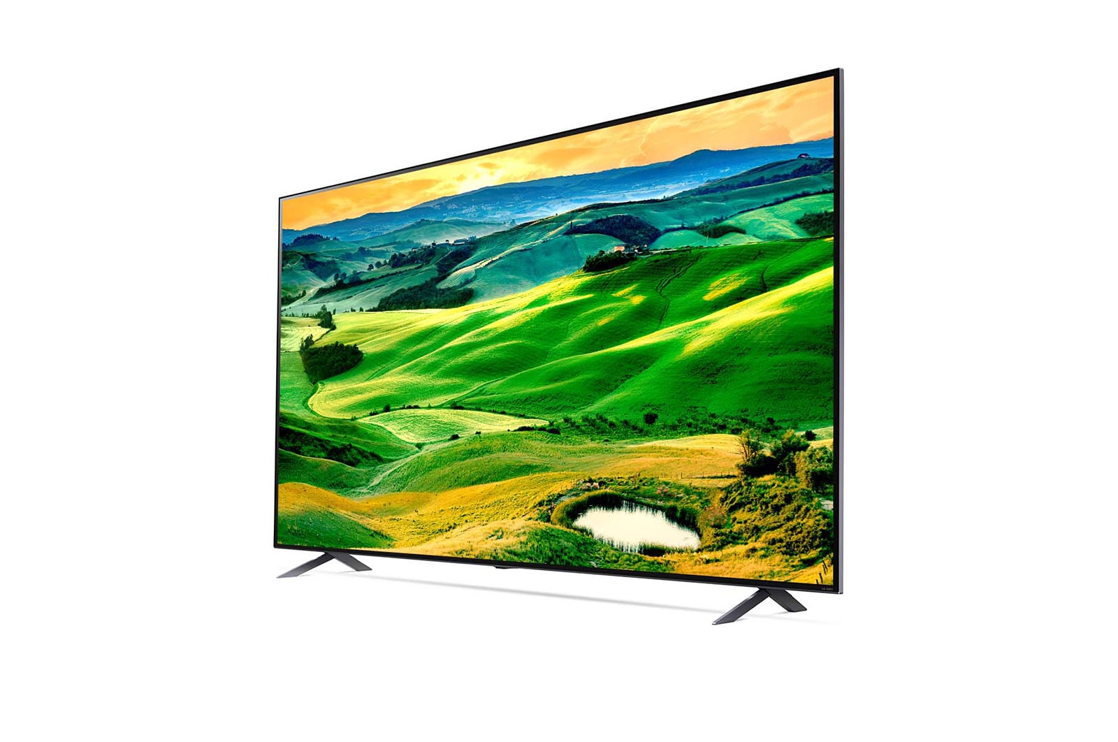 LG تلفزيون LED بتقنية ألوان Color بدقة 4K الحقيقية من إل جي مقاس 86 بوصة من السلسلة QNED80، مع HDR (النطاق الديناميكي العالي) السينمائي 4K لتصميمات شاشة السينما والمزوّد بإمكانية الإعتام المحلي بتقنية AI ThinQ للتلفزيون الذكي بنظام التشغيل WebOS, 86QNED806QA