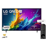 تلفزيون LG QNED AI QNED80 4K الذكي مقاس 65 بوصة المدعوم بجهاز التحكم AI Magic remote وميزة HDR10 وواجهة webOS24 طراز 65 عام (2024)