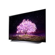 LG سلسلة تلفزيون LG OLED،‏ 48 بوصة C1، بتصميم شاشة السينما الرائع بدقة 4K والمزود بتقنية Cinema HDR ونظام تشغيل WebOS بالإضافة إلى تقنية Smart ThinQ AI وتقنية تعتيم البكسل , OLED48C1PVB